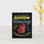 Ein Tag ohne Boxgeschenk Funny Boxer Kickboxing Karte (Gelbe Blume)