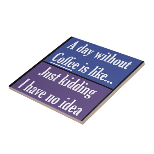 Ein Tag ohne Kaffee Fliese (Seite)