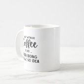 Ein Tag ohne Kaffee, lustiger Kaffee Kaffeetasse (Vorderseite Links)