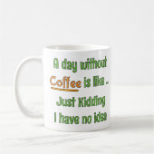 Ein Tag ohne Kaffee T-Shirt Kaffeetasse (Links)
