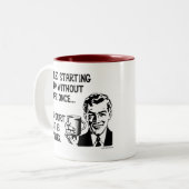 Ein Tag ohne Kaffee Zweifarbige Tasse (Vorderseite Links)