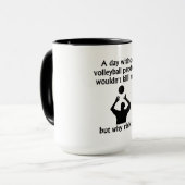 Ein Tag ohne Volleyball Tasse (Vorderseite Links)