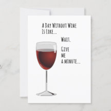 Ein Tag ohne Wein Lustige Karte