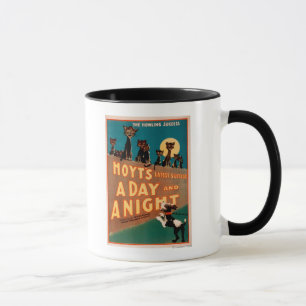 "Ein Tag und eine Nacht" Katzen und Hunde Musical Tasse
