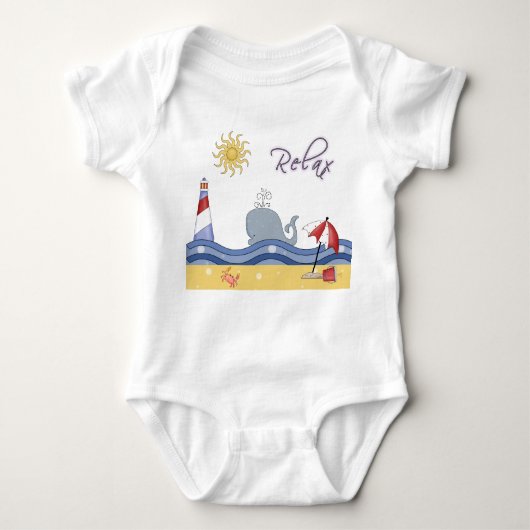 Ein Tag voller Spaß am Strand Baby Strampler (Vorderseite)