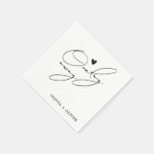 Ein Tag vor dem Probe Serviette (Ecke)