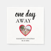 Ein Tag weg Herz Foto Probe Abendessen Serviette (Vorderseite)