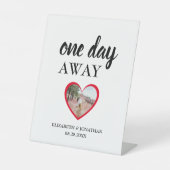 Ein Tag weg Herz Foto Probe Abendessen Sockelschild (Vorderseite)