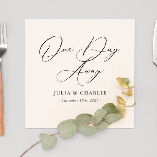 Ein Tag weg Probe Abendessen Elegante Moderne Serviette