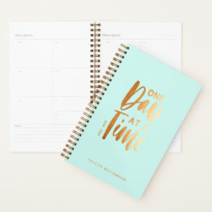 Ein Tag zu einer Zeit Gold & Aqua Inspiration Planer