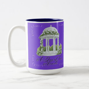 Ein Tag zweier Herzen lila Zweifarbige Tasse