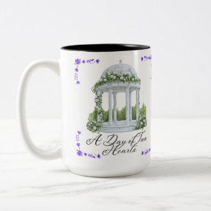 Ein Tag zweier Herzen schwarz & weiß Zweifarbige Tasse
