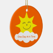 Ein Tagesauf einmal Nüchternheits-Datums-Cartoon Keramikornament (Rechts)