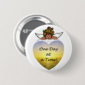 Ein Tagesethnischer Engel Button (Vorne & Hinten)