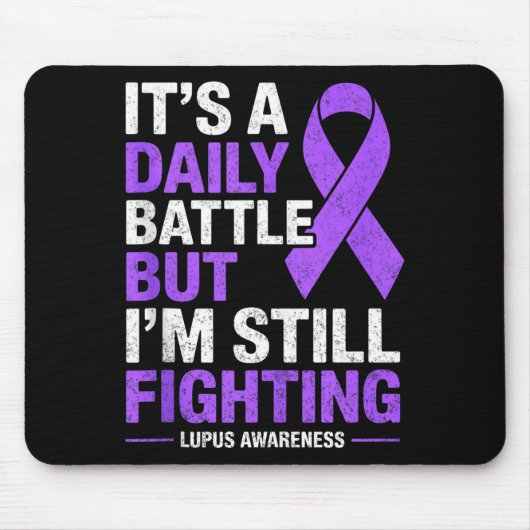 Ein täglicher Kampf Lupus Kämpfer Bewusstsein Über Mousepad (Vorne)