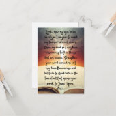 Ein tägliches Gebet für Klarsicht, flache Grußkart Karte (Vorderseite/Rückseite Beispiel)