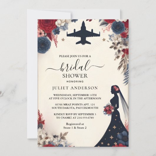 Ein taktisches militärisches Brautparty der Armee Einladung (Vorderseite)