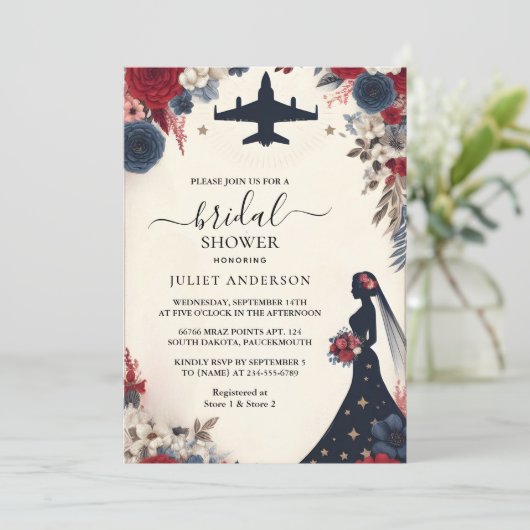 Ein taktisches militärisches Brautparty der Armee Einladung (Stehend Vorderseite)