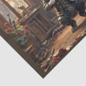 Ein talentiertes viktorianisches Kätzchen beim Fid Seidenpapier (Ausschnitt)