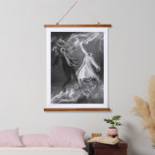 Ein Tanz von Gut und Böse Wandteppich Mit Holzrahmen (Schlafzimmer)