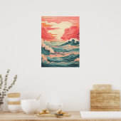 Ein Tanz von Wellen und Sonnenschein Poster (Küche)