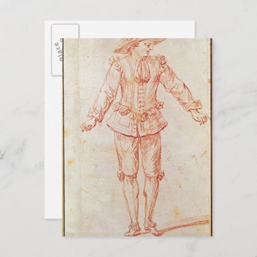 Ein Tänzer aus der Pariser Oper Postkarte (Vorne/Hinten)