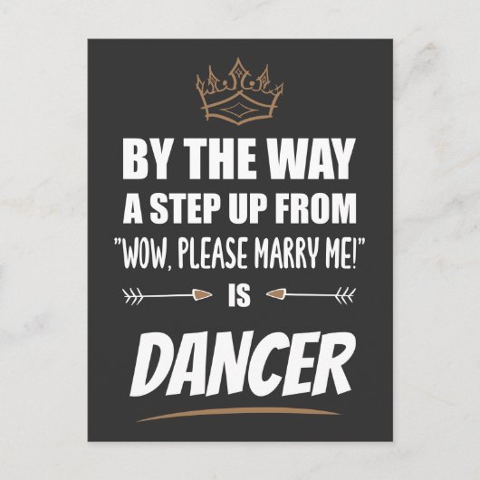 Ein Tänzer ist das Ultimate in Appeal. Funny Gift Postkarte (Vorderseite)