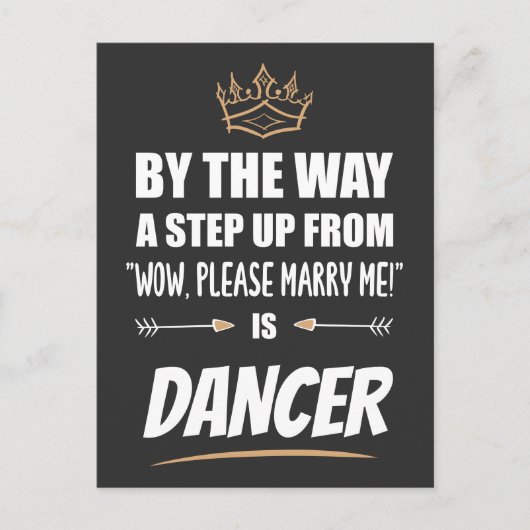 Ein Tänzer ist das Ultimate in Appeal. Funny Gift Postkarte (Vorderseite)