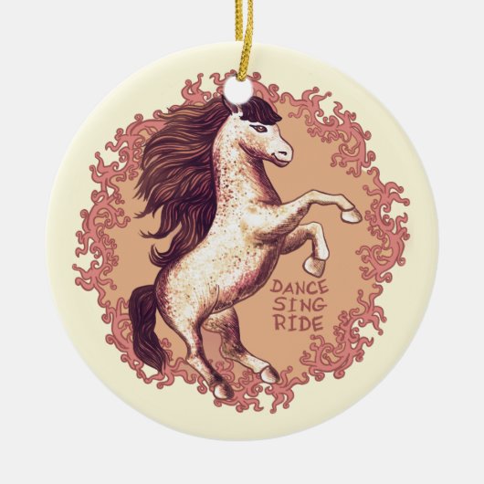 Ein Tanzpferd Keramikornament (Vorne)