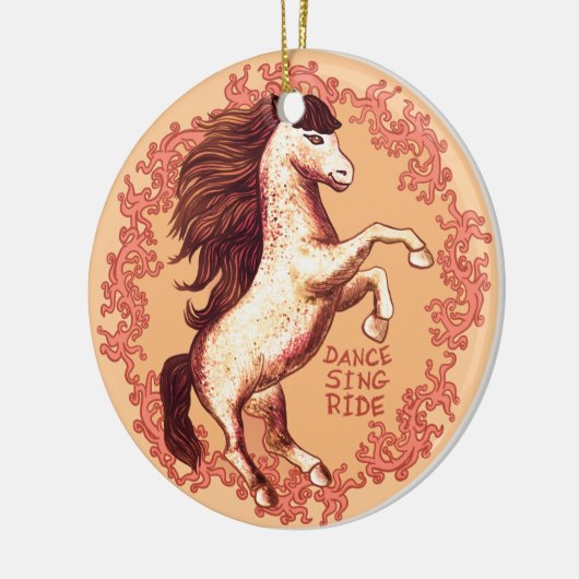 Ein Tanzpferd Keramikornament (Links)