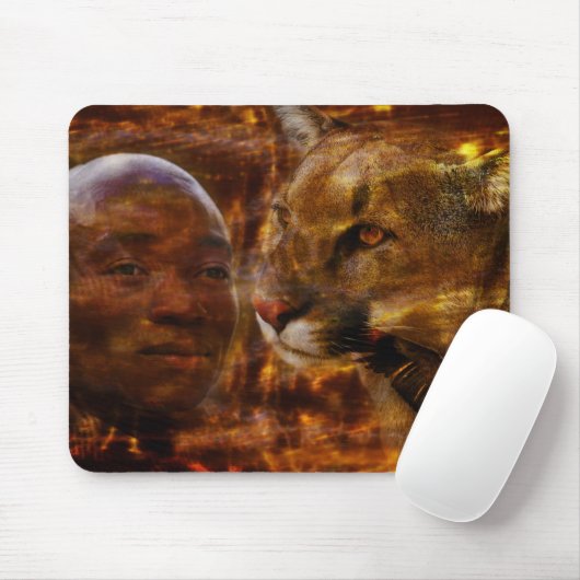 Ein tapferer Krieger in Südafrika Mousepad (Mit Mouse)