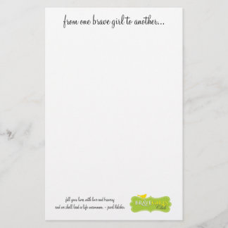 Ein tapferes Mädchen zu anderen stationär Briefpapier