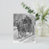 Ein Tarif für einen Hansom Cab-Treiber Postkarte (Stehend Vorderseite)