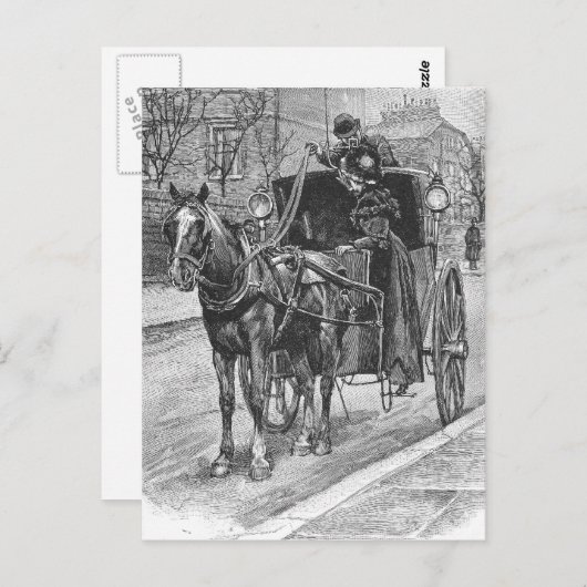 Ein Tarif für einen Hansom Cab-Treiber Postkarte (Vorne/Hinten)