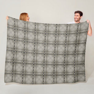 Ein Tartan aus grauem Schach Fleecedecke