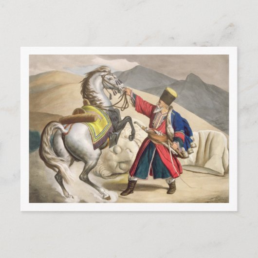 Ein Tartar mit seinem Pferd, graviert vom Thierry Postkarte (Vorderseite)