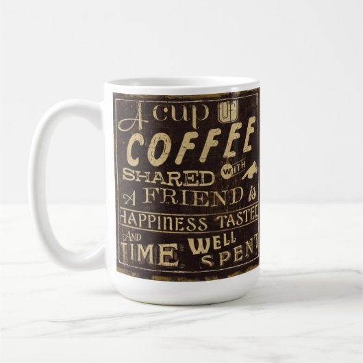 Ein Tasse Kaffee geteilt mit einem Freund (Links)