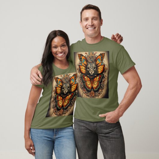 Ein Tätowierung eines Schmetterlingsmammes symboli T-Shirt (Unisex)