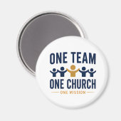 Ein Team Eine Kirche Eine Mission Glaube Magnet (Vorderseite/Rückseite)