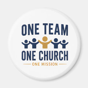 Ein Team Eine Kirche Eine Mission Glaube Magnet