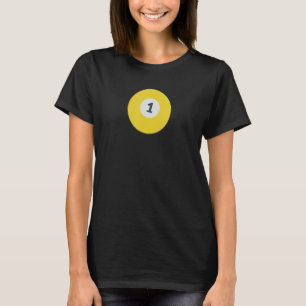 Ein Team Nummer 1 Lucky Yellow Ball Billiard Pool T-Shirt