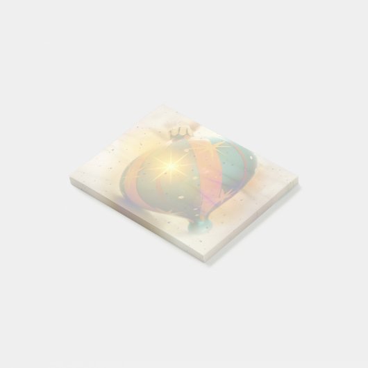 Ein Teardrop geformt Weihnachtsschmuck Post-it Klebezettel (angewinkelt)