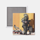 Ein Techniker Magnet (Vorderseite/Rückseite)