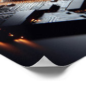 Ein technisches Bild, das auf eine Computerkompone Poster (Ecke)