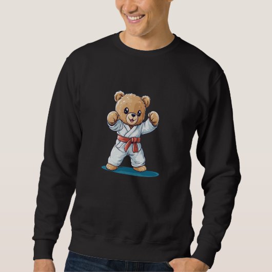 Ein Teddybär, der Karate kennt, bewegt sich für ei Sweatshirt (Vorderseite)