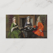 Ein Tee-Party (Öl auf Leinwand) Visitenkarte (Rückseite)