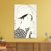 Ein Teehaus in Ryogoku Leinwanddruck (Insitu (Wohnzimmer))