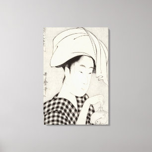 Ein Teehaus in Ryogoku Leinwanddruck