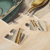 Ein Teekessel und ein Teekessel umgeben von Blume Puzzle (Seite)