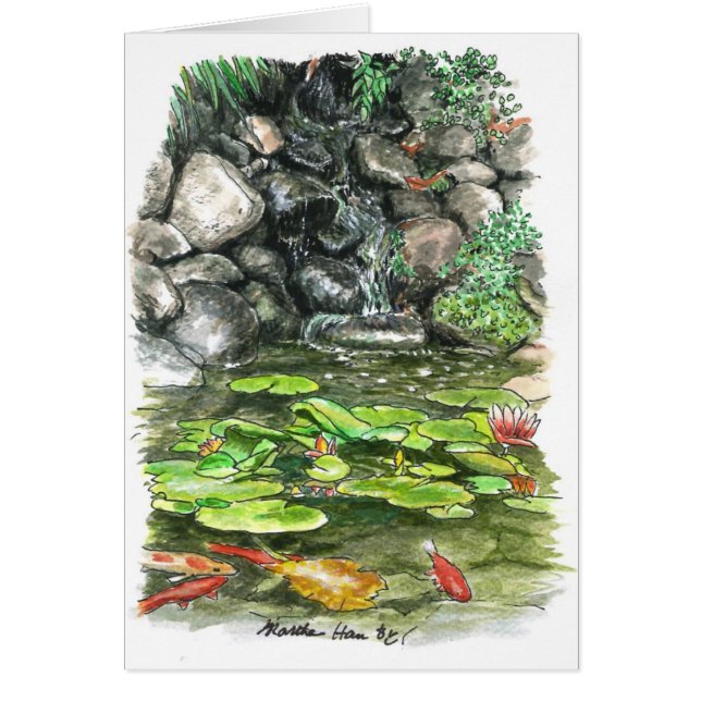 Ein Teich mit Fischen (Vorne)